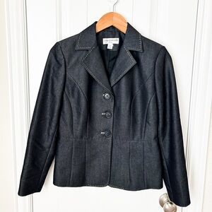 Lena Gabrielle Jacket Charcoal Grey Size 4 Petite